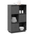 Aparador alto de madera maciza de pino gris 74x35x117