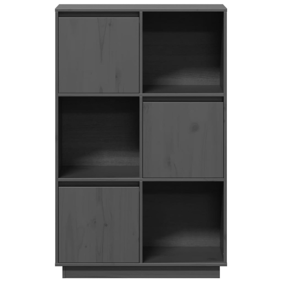 Aparador alto de madera maciza de pino gris 74x35x117