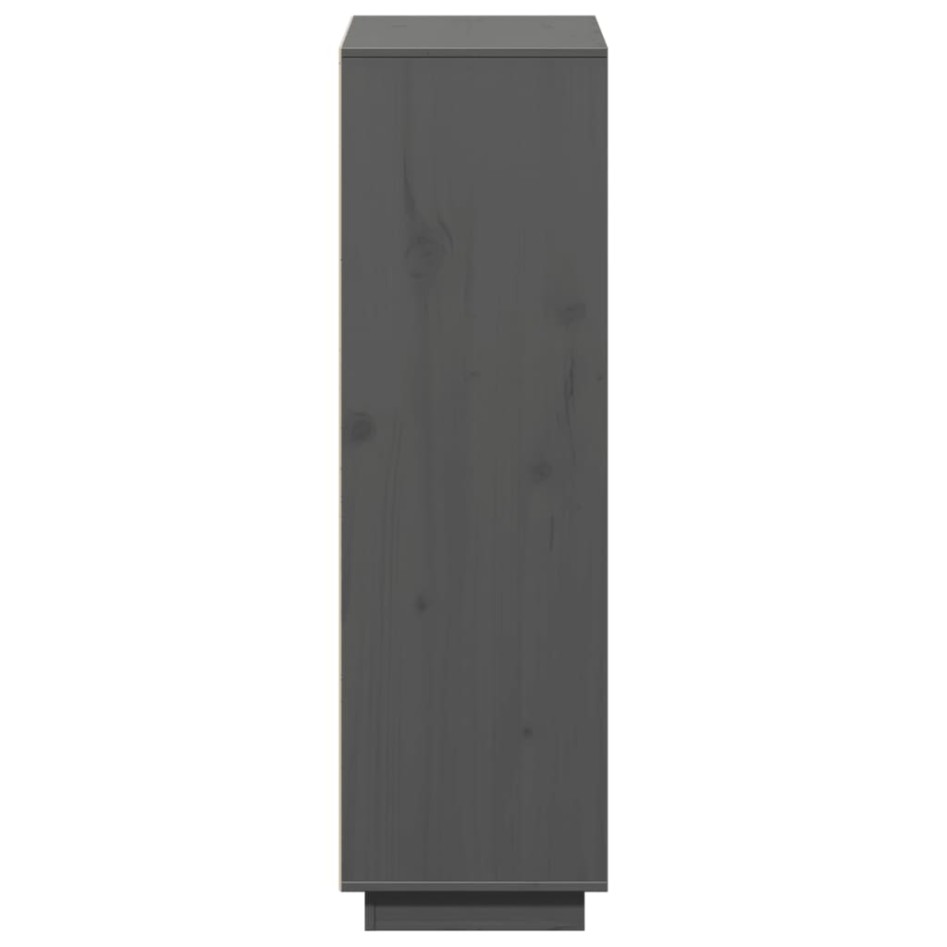 Aparador alto de madera maciza de pino gris 74x35x117