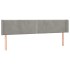 Cabecero de terciopelo gris claro 183x16x78/88