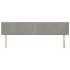 Cabecero de terciopelo gris claro 183x16x78/88