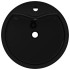 Lavabo de cerámica con agujero para grifo/desagüe negro