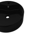 Lavabo de cerámica con agujero para grifo/desagüe negro