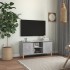 Mueble de TV patas madera maciza gris hormigón 103,5x35x50