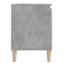 Mueble de TV patas madera maciza gris hormigón 103,5x35x50