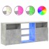 Mueble de TV con luces LED gris hormigón 120x30x50