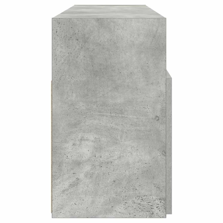 Mueble de TV con luces LED gris hormigón 120x30x50