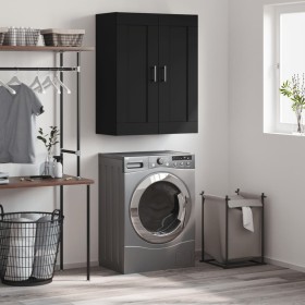 Armario de pared madera de ingeniería negro 69,5x34x90