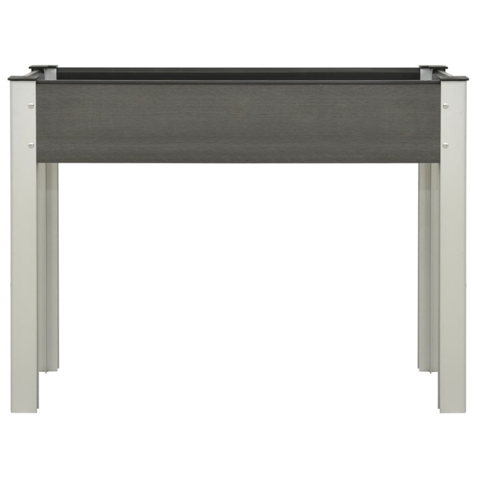 Mesa de cultivo para jardín WPC gris 100x40x75