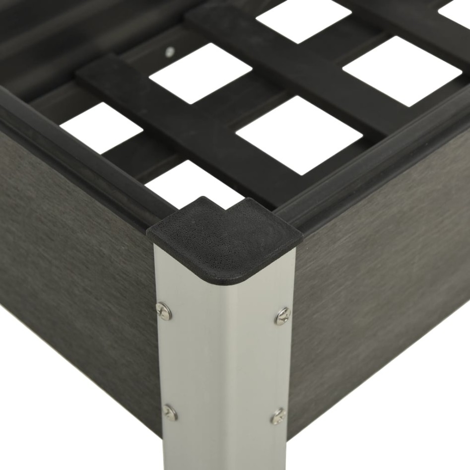 Mesa de cultivo para jardín WPC gris 100x40x75