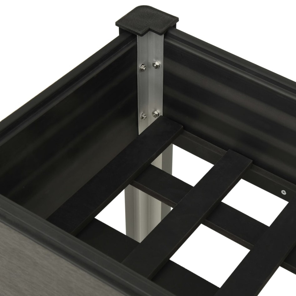 Mesa de cultivo para jardín WPC gris 100x40x75