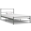Estructura de cama sin colchón metal gris 100x200 cm