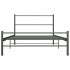 Estructura de cama sin colchón metal gris 100x200