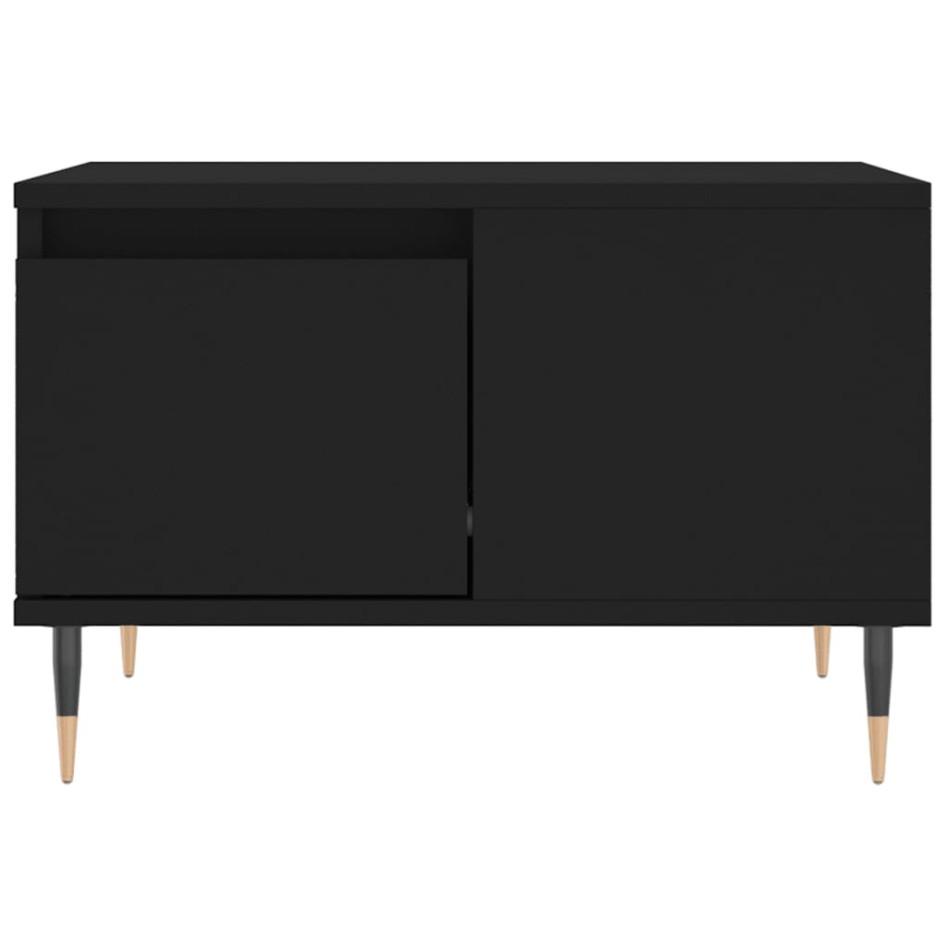 Mesa de centro madera contrachapada negro 55x55x36,5