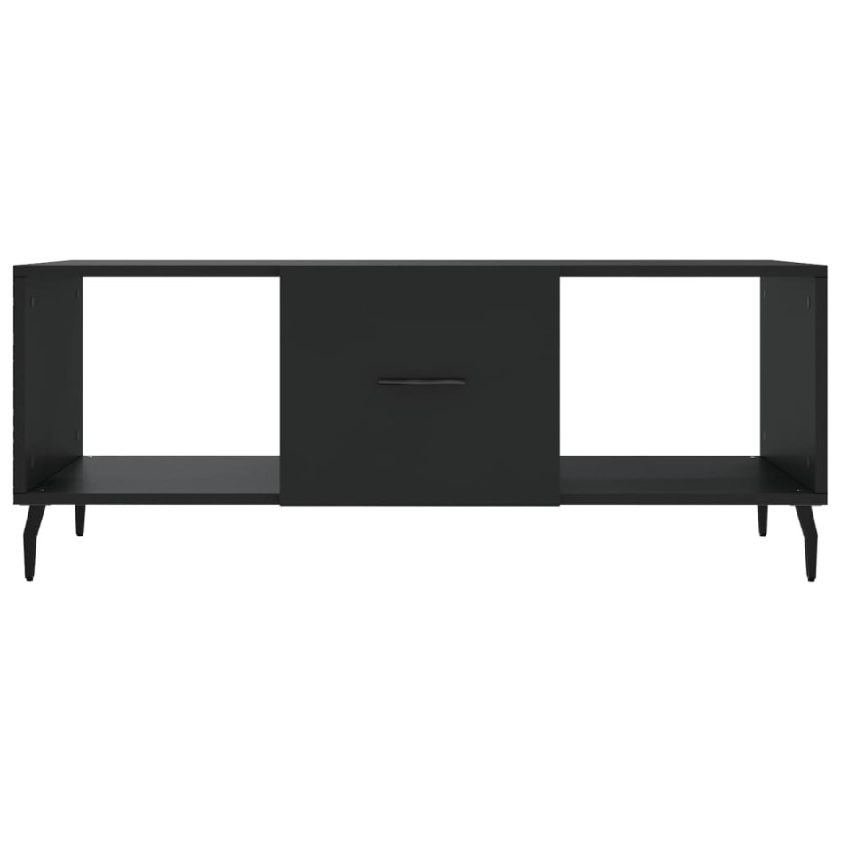 Mesa de centro madera contrachapada negro 102x50x40