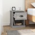 Mesitas de noche 2 uds madera contrachapada gris 39x39x47,5