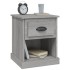 Mesitas de noche 2 uds madera contrachapada gris 39x39x47,5