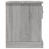 Mesitas de noche 2 uds madera contrachapada gris 39x39x47,5
