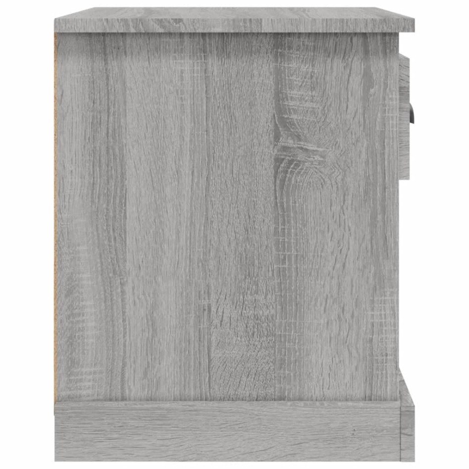 Mesitas de noche 2 uds madera contrachapada gris 39x39x47,5