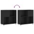 Mueble para discos madera contrachapada negro 84,5x38x89