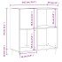 Mueble para discos madera contrachapada negro 84,5x38x89