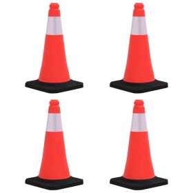 Conos de tráfico reflectantes con base pesada 4 uds 50