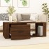 Mesa de centro madera contrachapada marrón roble 100x50,5x35