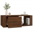 Mesa de centro madera contrachapada marrón roble 100x50,5x35