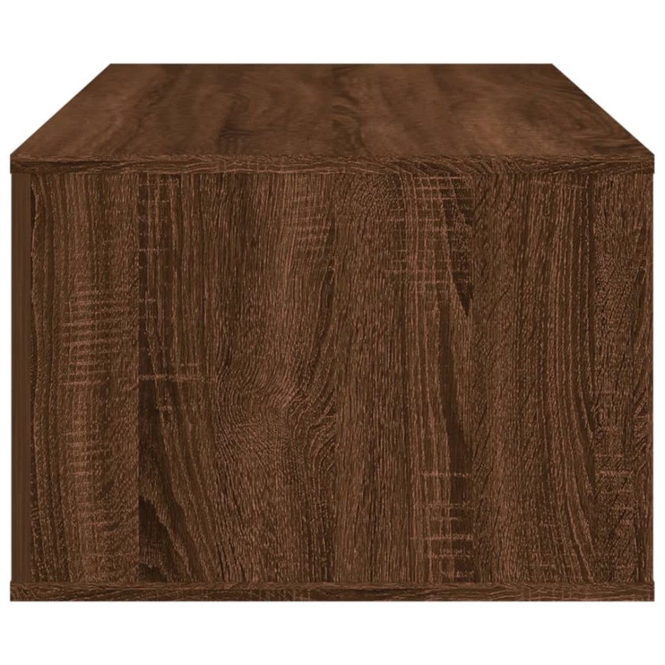Mesa de centro madera contrachapada marrón roble 100x50,5x35