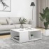 Mesa de centro madera contrachapada blanco 90x67x33