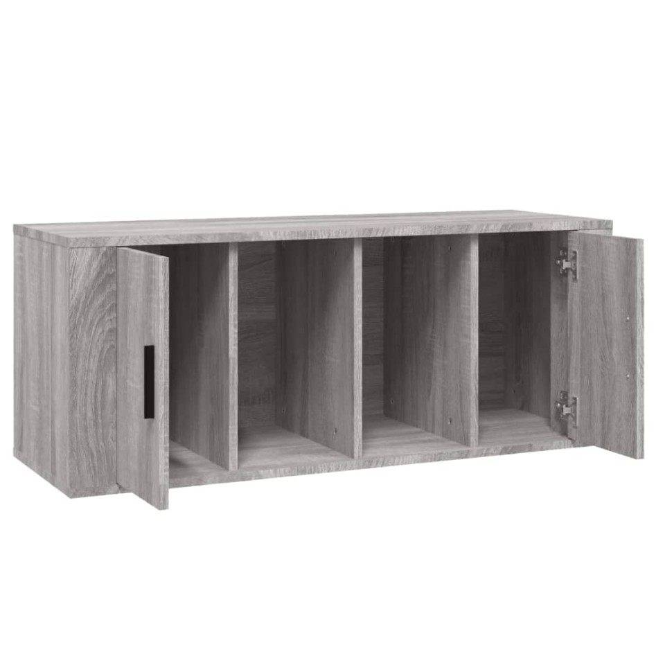 Mueble de TV madera contrachapada gris Sonoma 100x35x40