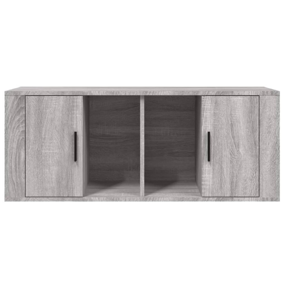 Mueble de TV madera contrachapada gris Sonoma 100x35x40