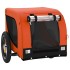 Remolque de bicicleta mascotas hierro tela Oxford naranja