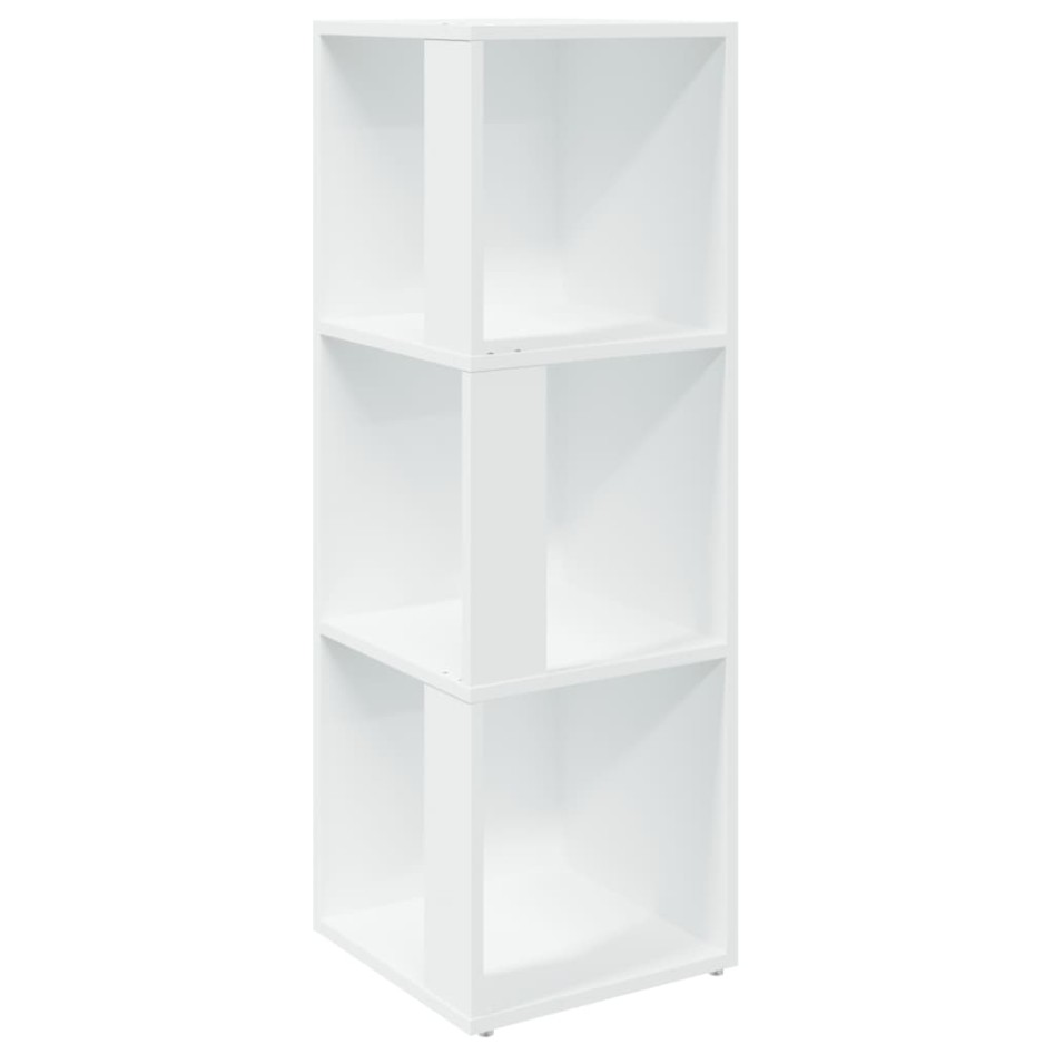 Mueble de esquina madera contrachapada blanco 33x33x100