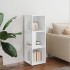Mueble de esquina madera contrachapada blanco 33x33x100