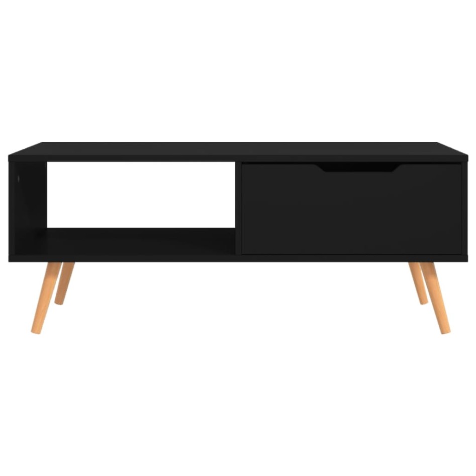 Mueble de TV madera de ingeniería negro 100x49,5x43