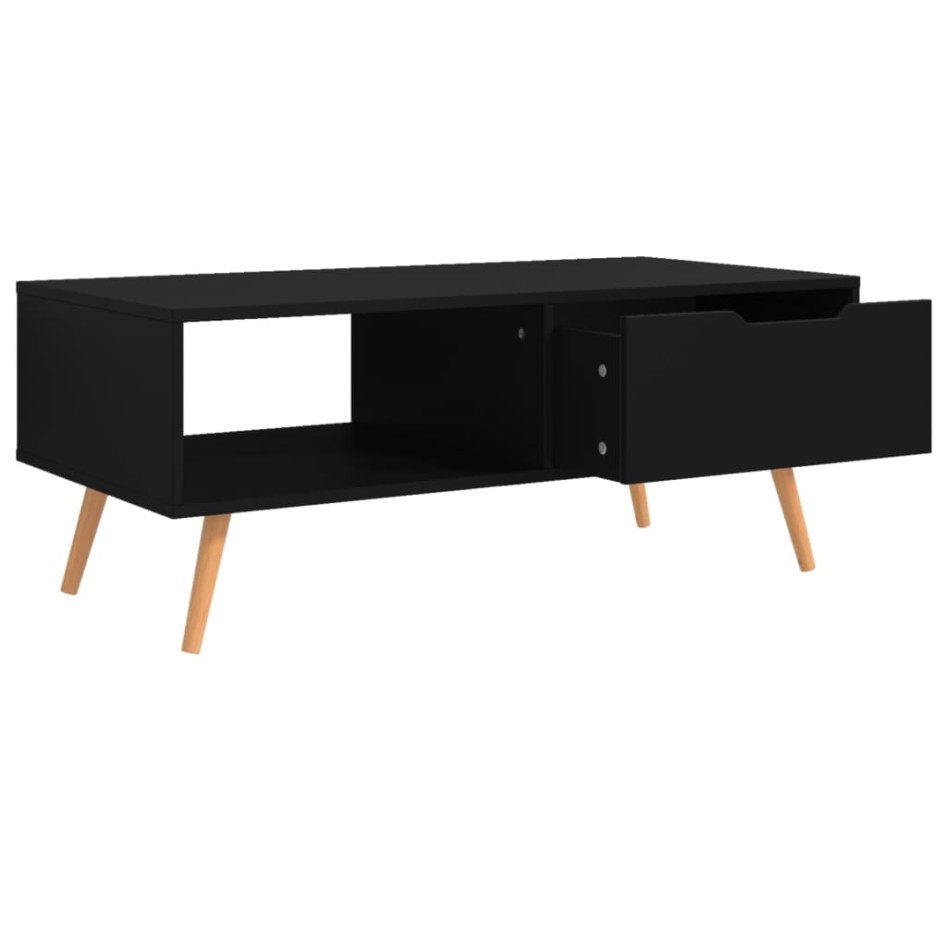 Mueble de TV madera de ingeniería negro 100x49,5x43