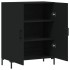 Aparador de madera de ingeniería negro 69,5x34x90
