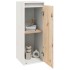 Armario de pared 2 uds madera maciza de pino blanco 30x30x80