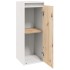 Armario de pared 2 uds madera maciza de pino blanco 30x30x80