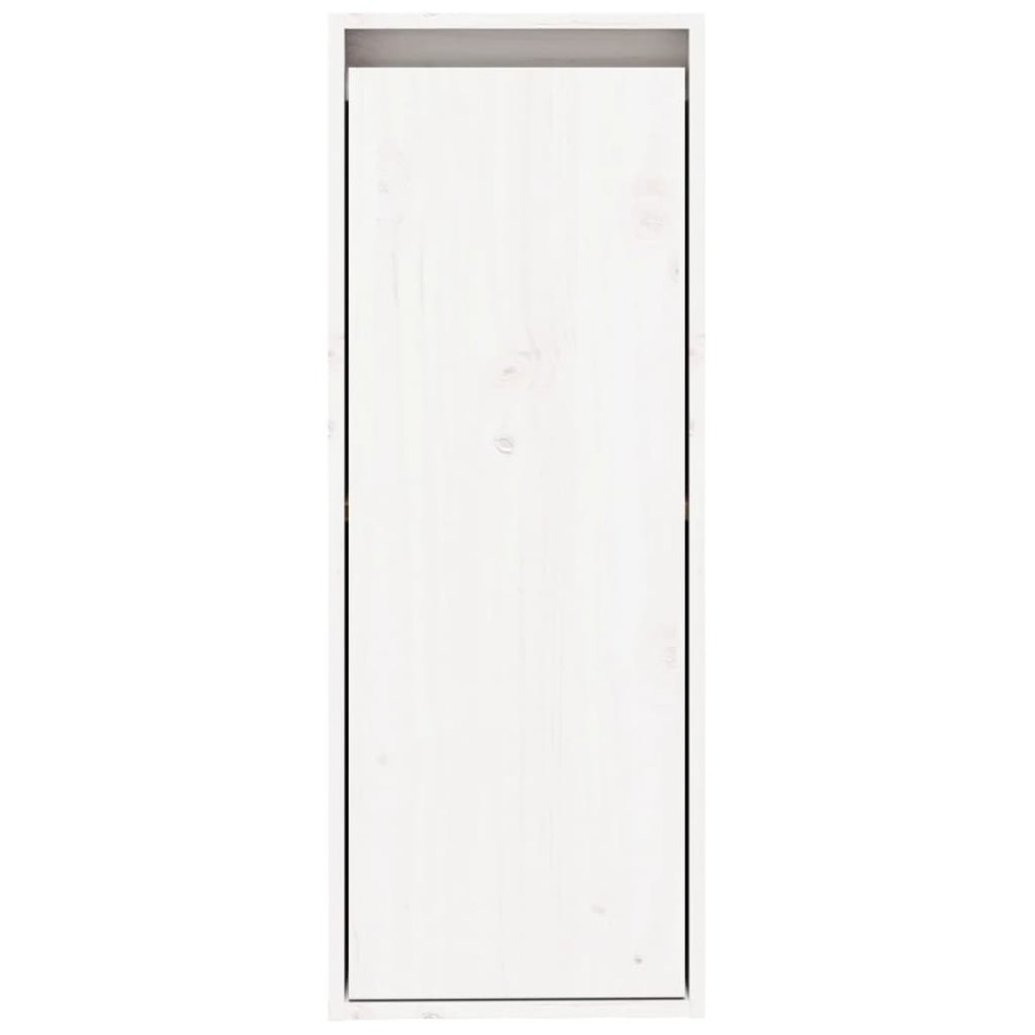 Armario de pared 2 uds madera maciza de pino blanco 30x30x80