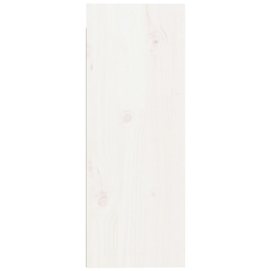Armario de pared 2 uds madera maciza de pino blanco 30x30x80