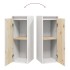 Armario de pared 2 uds madera maciza de pino blanco 30x30x80