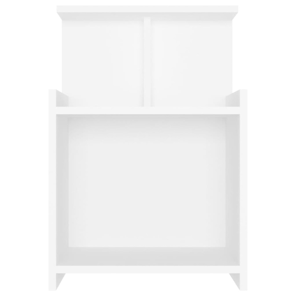 Mesitas de noche 2 uds madera contrachapada blanco 40x35x60
