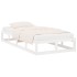 Estructura de cama de madera maciza blanca 90x200