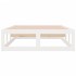 Estructura de cama de madera maciza blanca 90x200