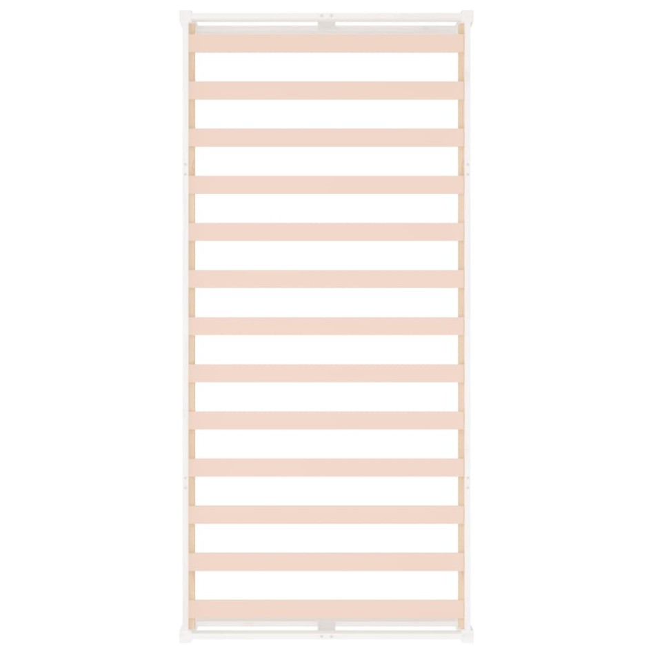 Estructura de cama de madera maciza blanca 90x200