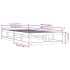 Estructura de cama de madera maciza blanca 90x200