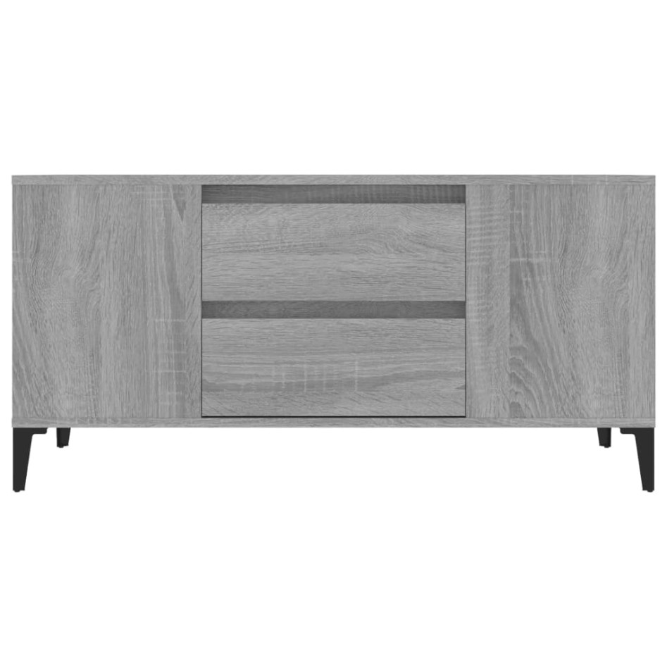 Mueble de TV madera contrachapada gris Sonoma 102x44,5x50