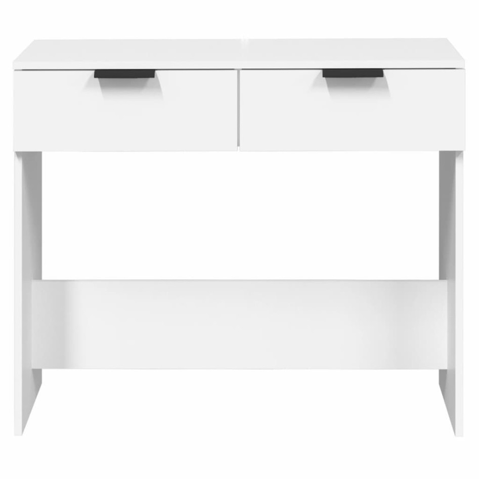 Mesa consola de madera contrachapada blanco 90x36x75